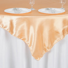 Peach Smooth Satin Square Table Overlay 60 Inch x 60 Inch#whtbkgd