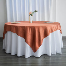 Terracotta (Rust) Seamless Satin Square Tablecloth Overlay