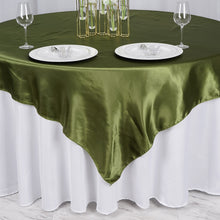 Seamless Satin Olive Green Square Tablecloth Overlay 72 Inch x 72 Inch#whtbkgd