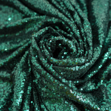 Elevate Your Event Decor with the Hunter Emerald Green Premium Sequin Square Table Overlay