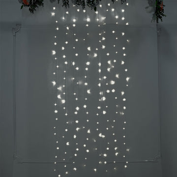 Add a Sparkle of Elegance with Cool White LED Icicle Curtain Fairy String Lights