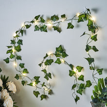 7 ft Battery Operated 20 LED Warm White Ivy String Lights