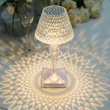 Elegant LED Acrylic Crystal Cup Shape Cordless Table Lamp in Color Changing
