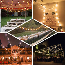28 White G40 Bulbs On 25 Feet Waterproof Hanging Connectable String Lights