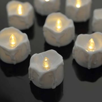 Realistic Wax Design Battery Operated Candles in Warm White