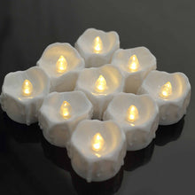 1.5 Inch Realistic Wax Design Warm White Color LED Tealight Candles 12 Pack 