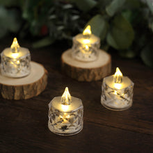 12 Pack | 2inch Warm White Diamond Battery-Operated LED Tealight Candles