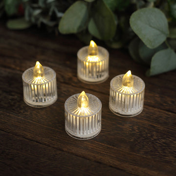 Warm White LED Tealight Candles for Ambient Atmosphere