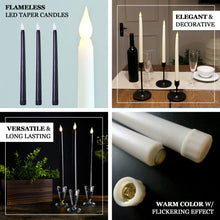 3 Pack | 11inch Blush Warm Flickering Flameless LED Taper Candles