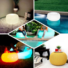LED Lit 22 Inch Inflatable Ottoman