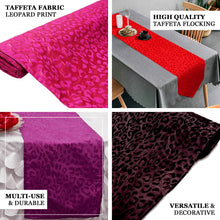 54 Inch x 10 Yard Red Leopard Print Taffeta Fabric By The Bolt