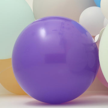 Make a Statement with Large Matte Purple Balloons