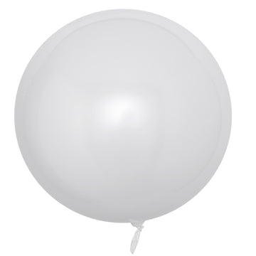 2 Pack Large White Reusable UV Protected Sphere Vinyl Balloons 30"