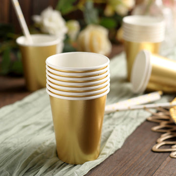 Add a Touch of Elegance with Metallic Gold Paper Cups