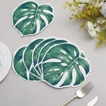 Green Tropical Leaf Party Paper Napkins - Add a Pop of Fun and Festive Flair