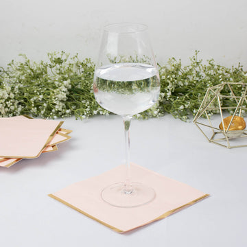 Blush Soft 2 Ply Paper Beverage Napkins - Add Elegance to Your Event Décor