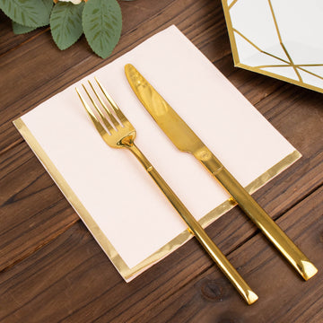 Gold Foil Edge Napkins - Elevate Your Event with a Touch of Luxury