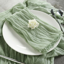 5 Sage Green 24 Inch x 19 Inch Gauze Napkins For Dinner
