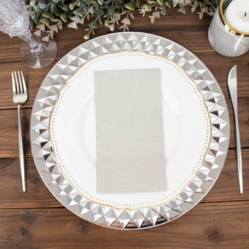 Add Elegance to Your Event with Soft Silver Dinner Party Paper Napkins