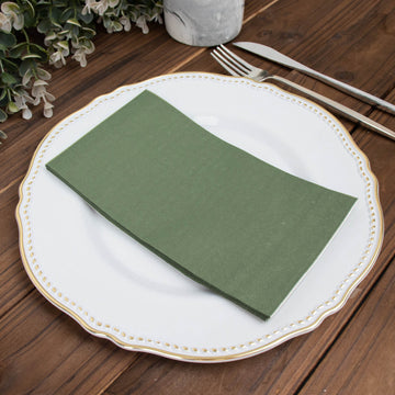 Elevate Your Event with Olive Green Paper Napkins