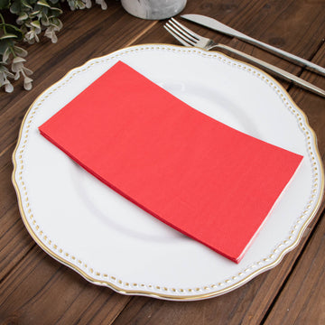 Add Elegance to Your Event with Soft Red Dinner Party Paper Napkins