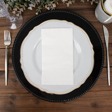 Soft White Dinner Party Paper Napkins for Elegant Occasions