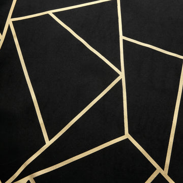 Durable and Stylish Black and Gold Dinner Napkins
