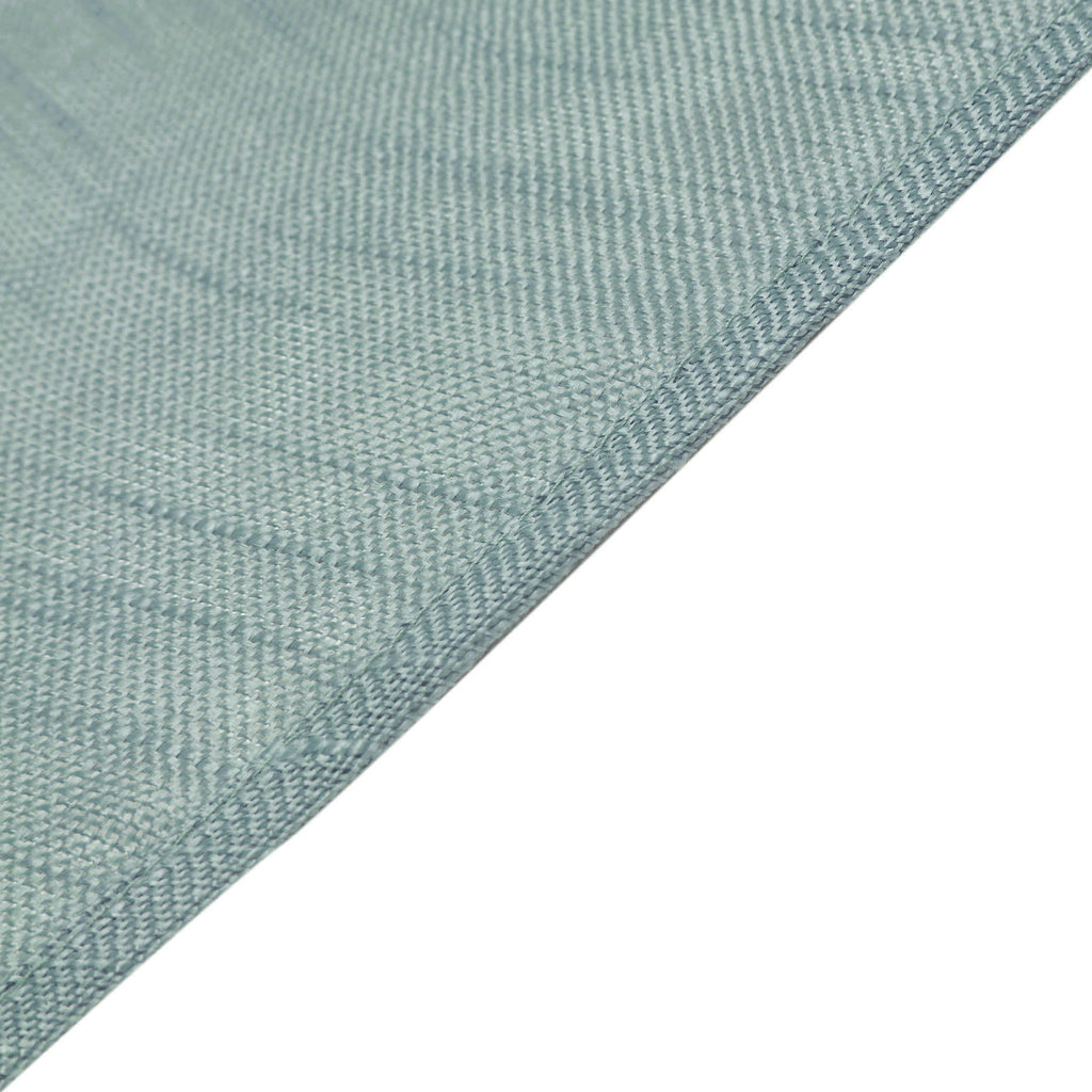 Efavormart 5 Pack DUSTY BLUE 20x20 Premium Faux Linen Napkins Slubby  Textured Wrinkle Free Napkins