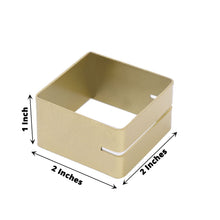 Square Place Card Holders Matte Gold 4 Pack Of Napkin Rings