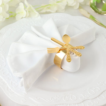 Create Memorable Table Settings with Gold Metal Napkin Rings