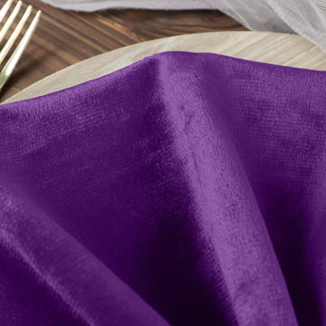 Create a Lavish Purple Decor with Velvet Table Accents
