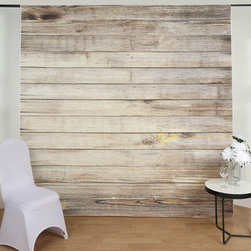 Enhance Your Event Decor with the Natural Vintage Wood Panels Print Vinyl Photography Backdrop