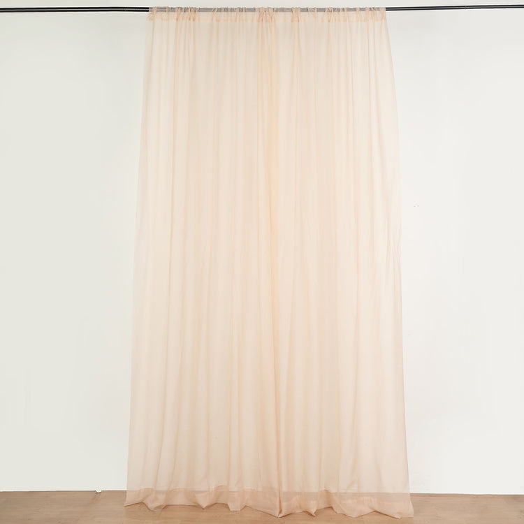 2 Pack Nude Fire Retardant Sheer Organza Curtain Drape Backdrops 10 Feet x 10 Feet 