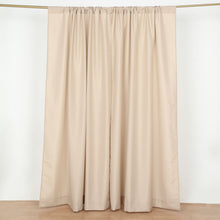 2 Pack Nude Polyester Divider Backdrop Curtains With Rod Pockets, Event Drapery Panels 130GSM - 10ft
