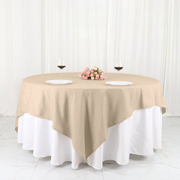 Nude Seamless Square Polyester Table Overlay 90"x90"
