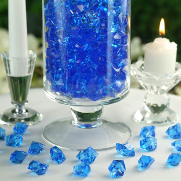 Ocean Blue Large Acrylic Ice Bead Vase Fillers