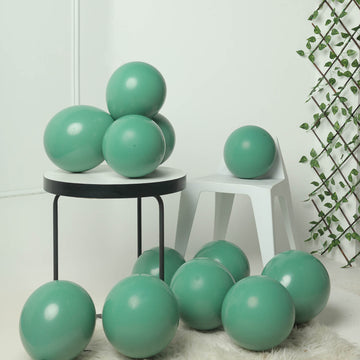 Olive Green Double Stuffed Prepacked Latex Balloons 12"