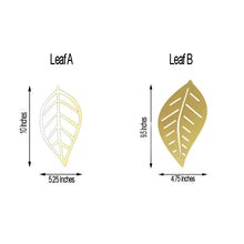 Gold-Foiled Leaf Hanging Garland - Leaf A is 5.25 inches and Leaf B is 4.75 inches - Balloon & Décor Garlands