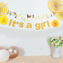 Gold 3 Feet Glittered It's A Girl Baby Shower Gender Reveal Garland