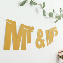 Gold Glittered Mr And Mrs Wedding Anniversary 3 Feet Hanging Banner