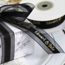 Personalized 7 By 8 Inch Organza Ribbon For Favor Gift Boxes Pack Of 50