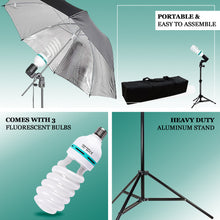 600 W Professional Photography Video Studio Continuous Light Kit With Umbrellas 
