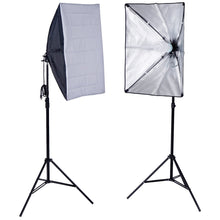 1200 W White Umbrella Continuous Lighting With Soft Box Reflectors & Muslin Chromakey Backgrounds Photo Video Studio Kit
