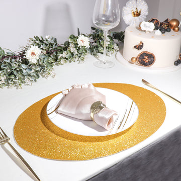 Add Glamour to Your Table with Gold Sparkle Placemats