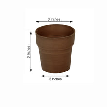 3 Pack 3 Inch Rustic Brown Small Flower Pots