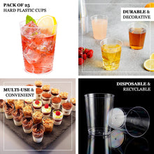 Disposable 10 oz Clear Plastic Cups 25 Pack 