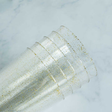 Make Your Event Shine with Gold Glitter Plastic Cups