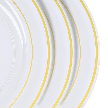 Unleash the Elegance with Très Chic Gold Rim Dinner Plates