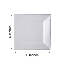 6 Inch Square Clear Plastic Appetizer Plates Disposable 10 Pack 
