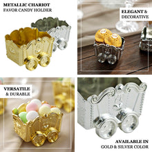 12 Pack Silver Chariot Party Treat Favor Candy Boxes 2 Inch x 2.5 Inch